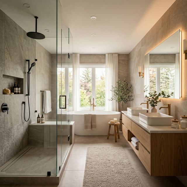 Bathroom renovation services in Edmonton by Vanova Renovations