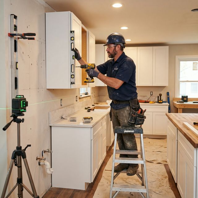 Professional renovation construction in progress